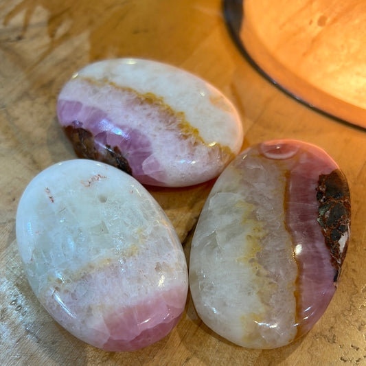 Pink Aragonite Palmstone