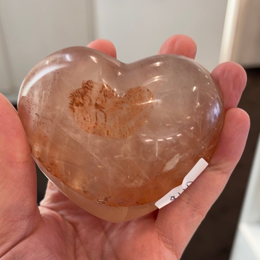 Hematoid Quartz Heart