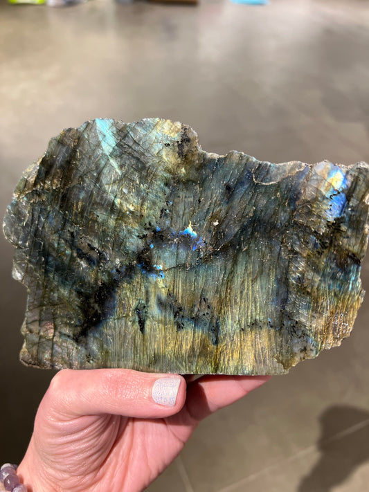 Labradorite Half Polished
