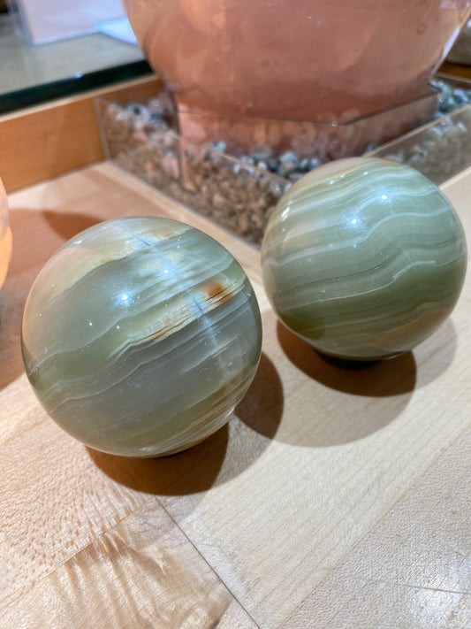 Green Onyx Sphere