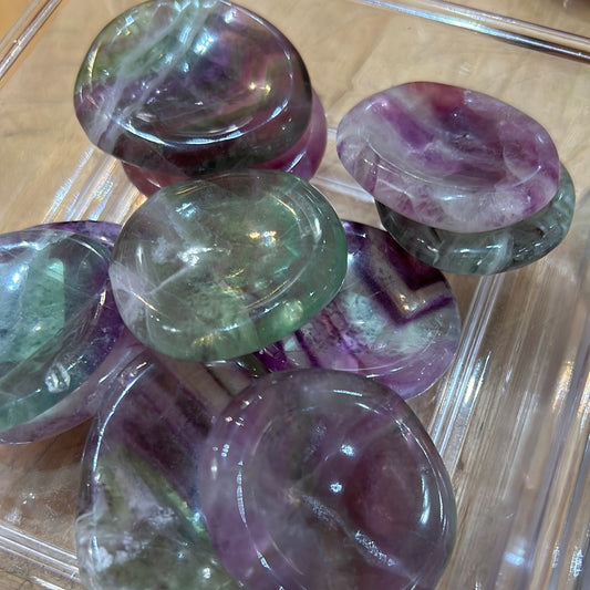 Rainbow Fluorite Worry Stone