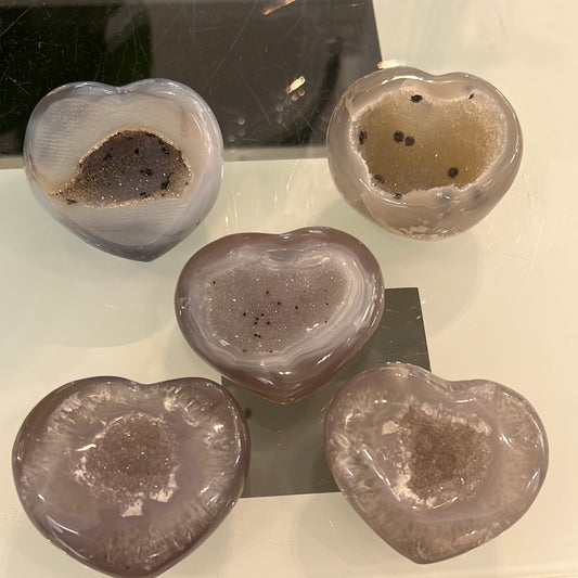 Druzy Agate Heart