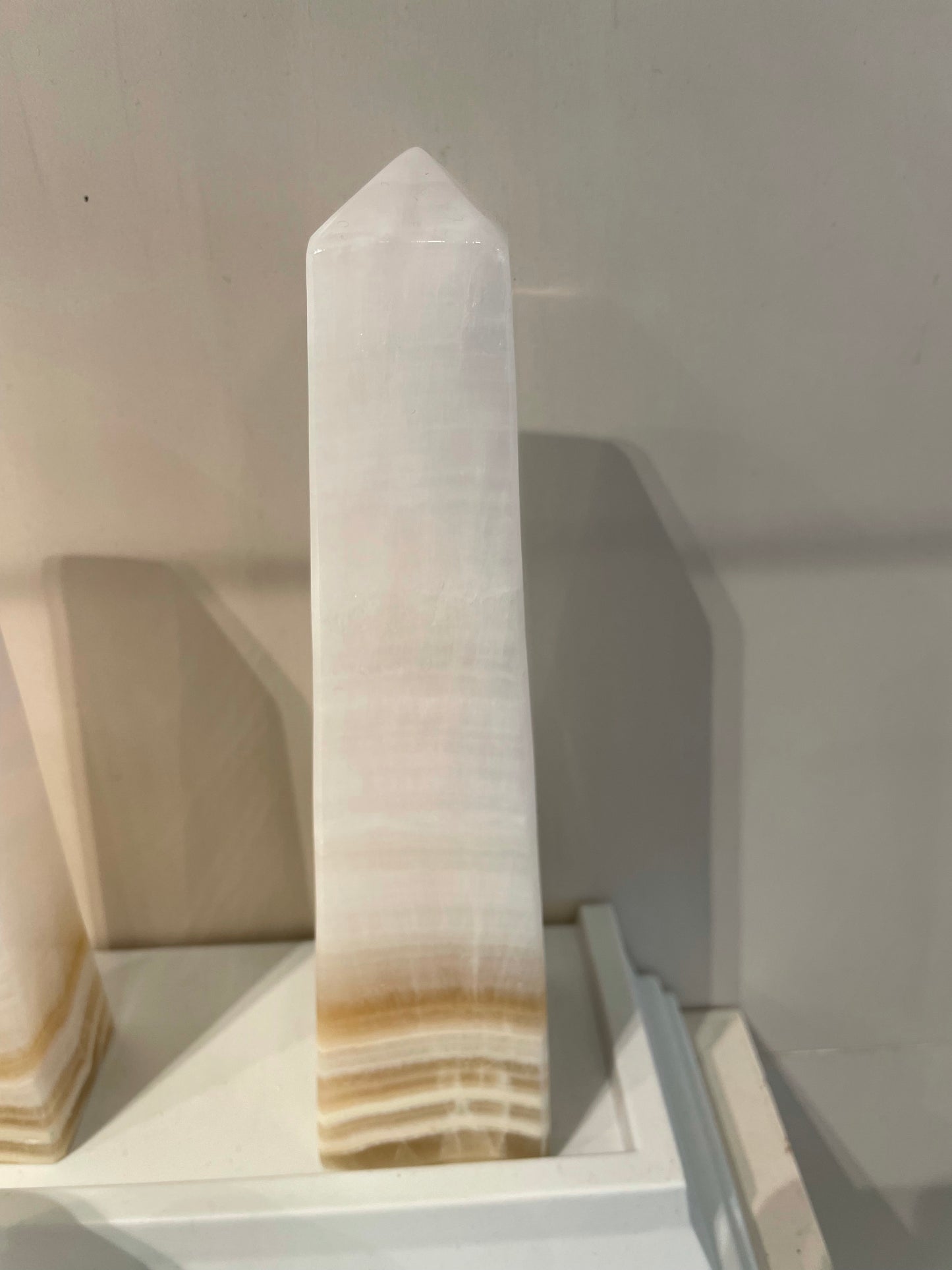 Pink Calcite Tower Large