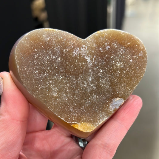 Druzy Agate Heart