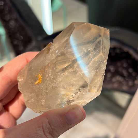 Half Polished Smoky Quartz Point