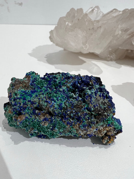 Azurite With Malachite