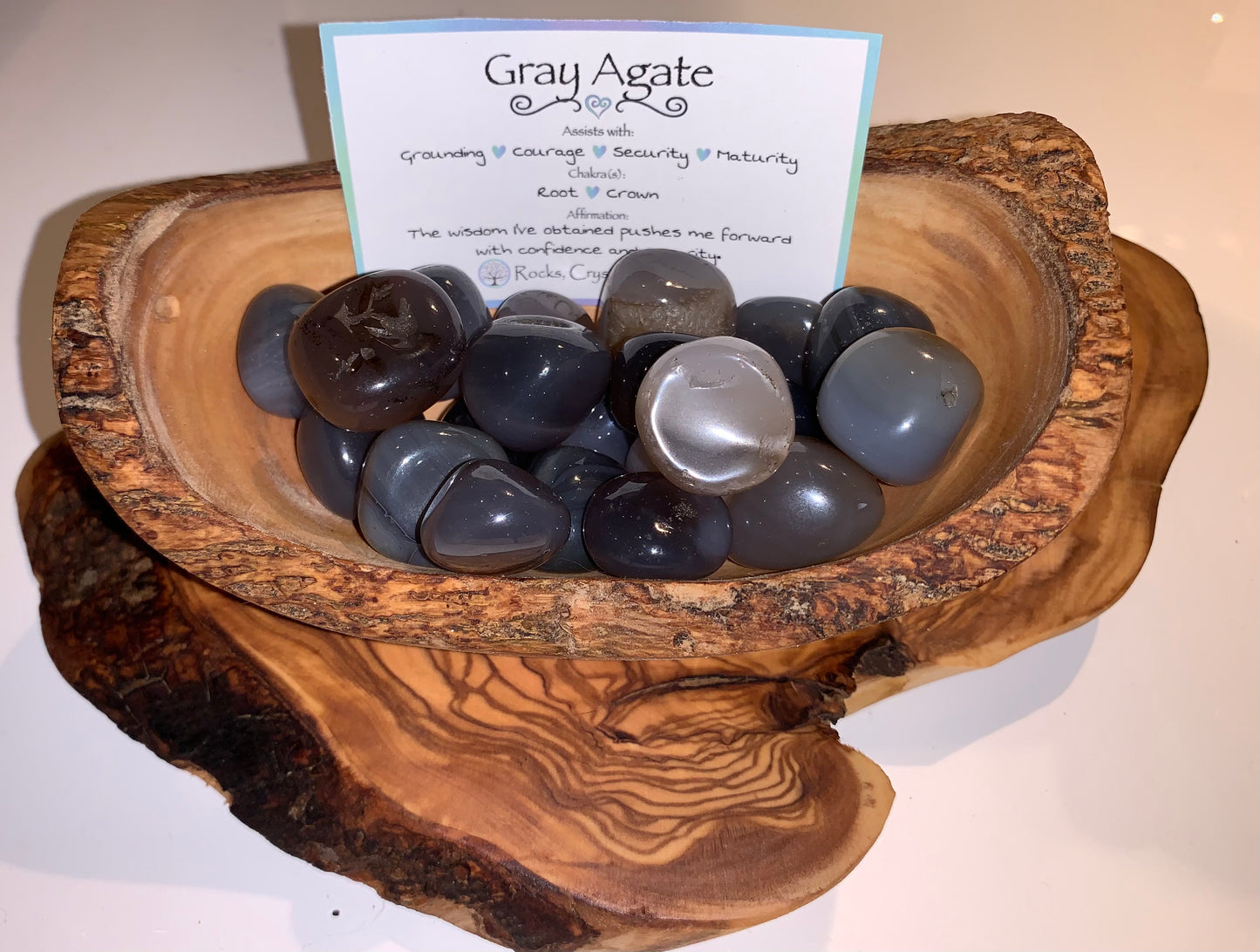 Gray Agate Tumble