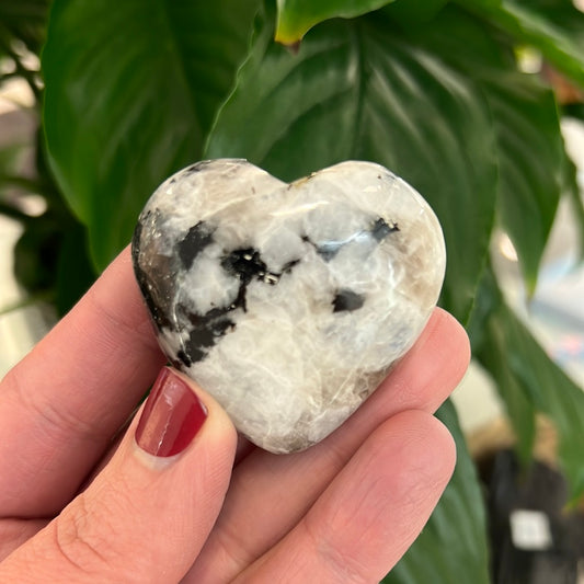Rainbow Moonstone Heart