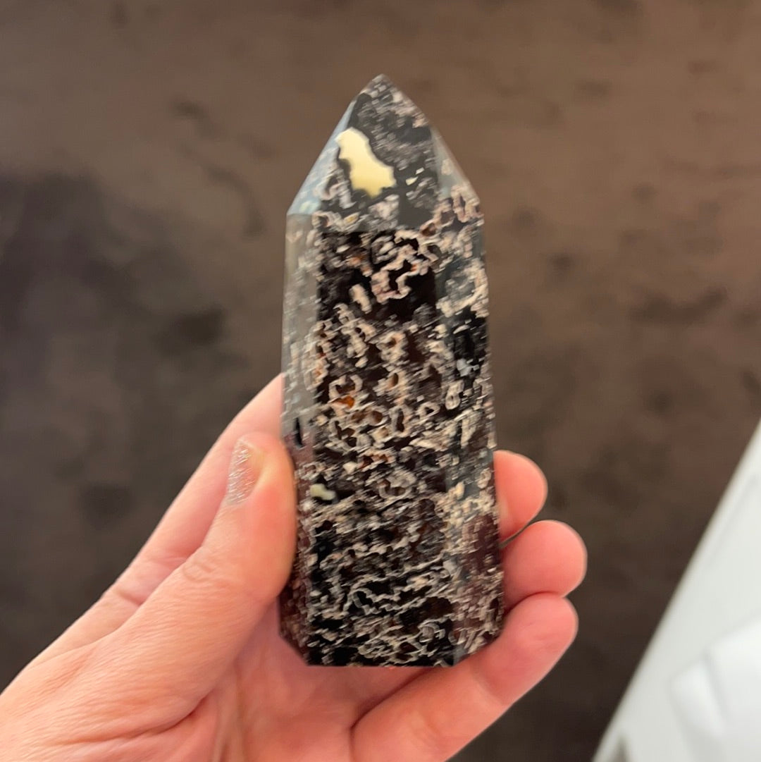 Mosaic Chalcedony Quartz Tower