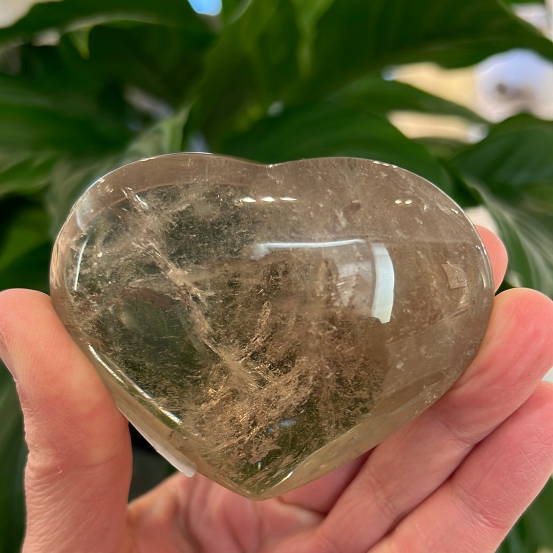 Smoky Citrine Heart