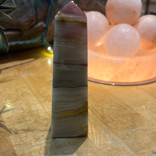 Pink Banded Onyx Tower
