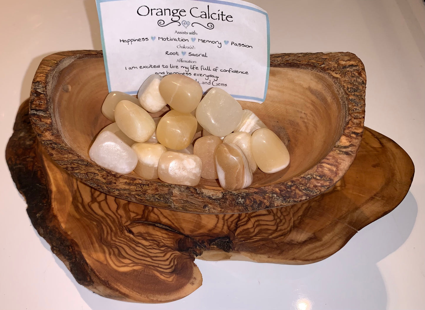 Orange Calcite Tumble