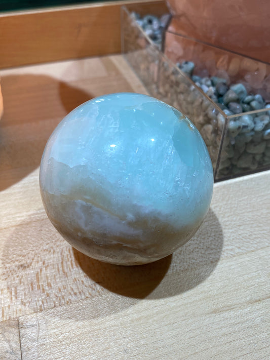 Caribbean Blue Calcite Sphere
