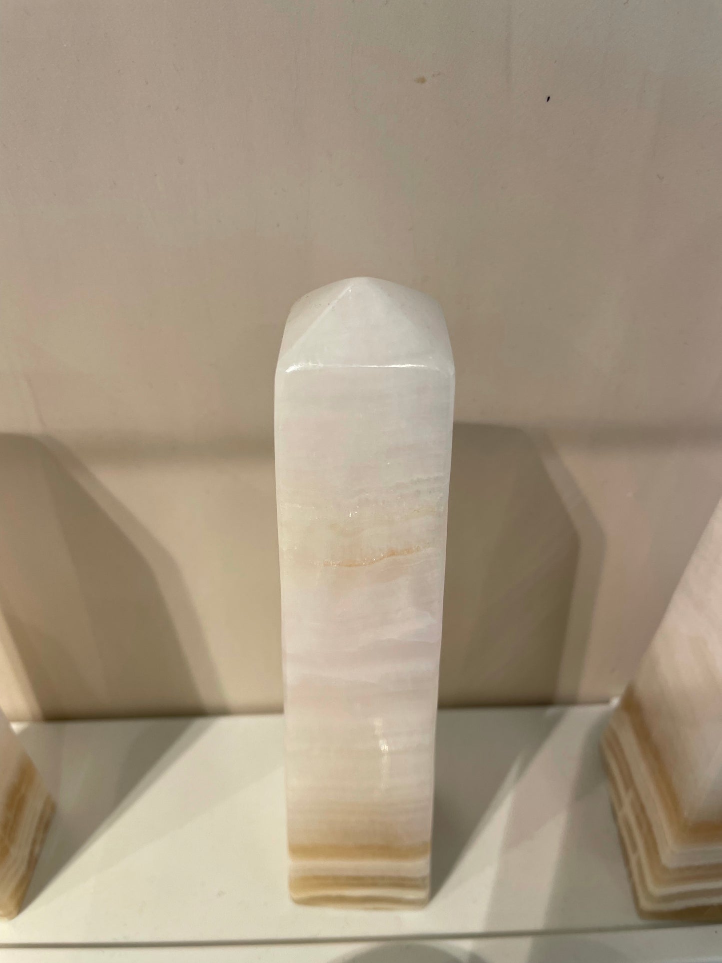 Pink Calcite Tower Large