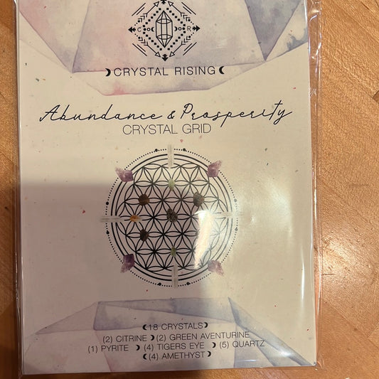 Abundance And Prosperity Crystal Grid Set