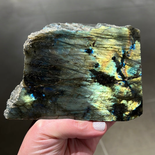 Labradorite Half Polished