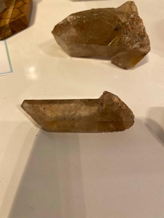 Smoky Quartz Cluster w/ Gold Rutile