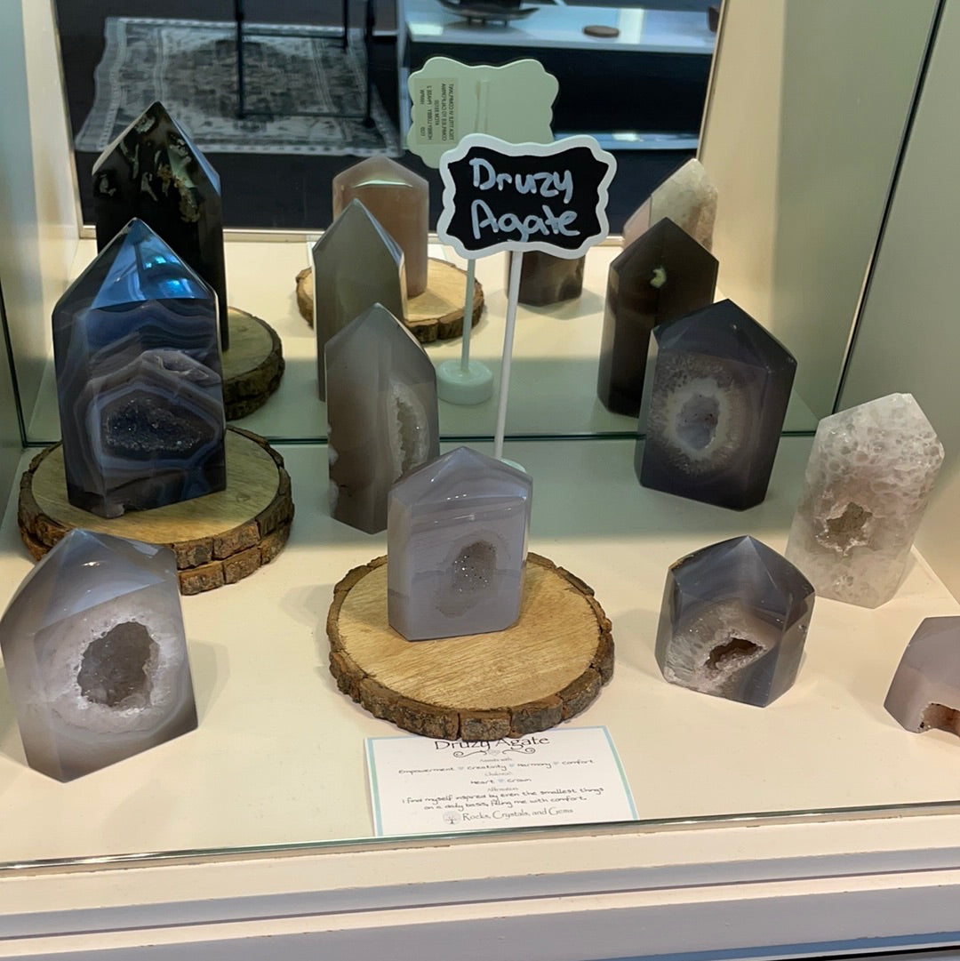 Druzy Agate Tower